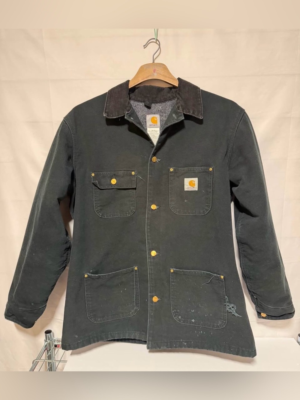 Carhartt Black Chore Coat / Work Jacket – Size 44
